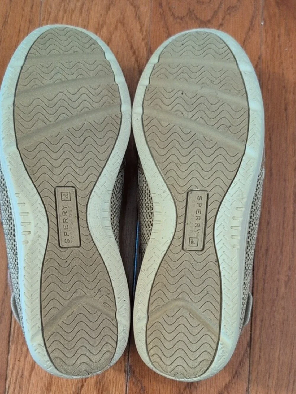 Sperry Kids Tan Boat Shoes with Cream Accents